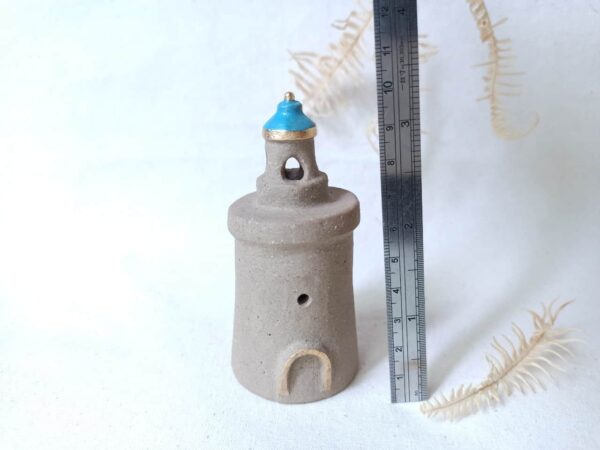 金水釉土色擴香燈塔陶屋