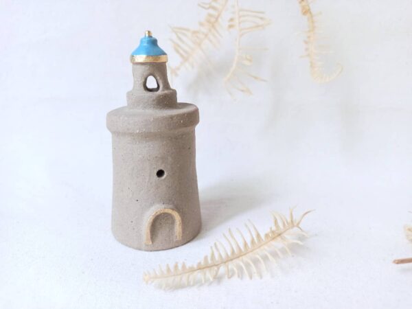 金水釉土色擴香燈塔陶屋