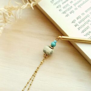 twisted colored body diffuser stone hairpin