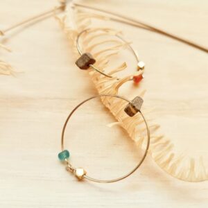 glass-stone diffuser earrings