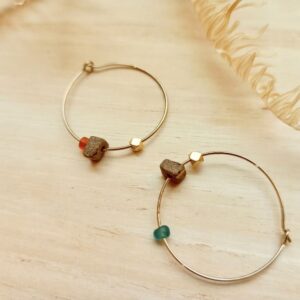 glass-stone diffuser earrings