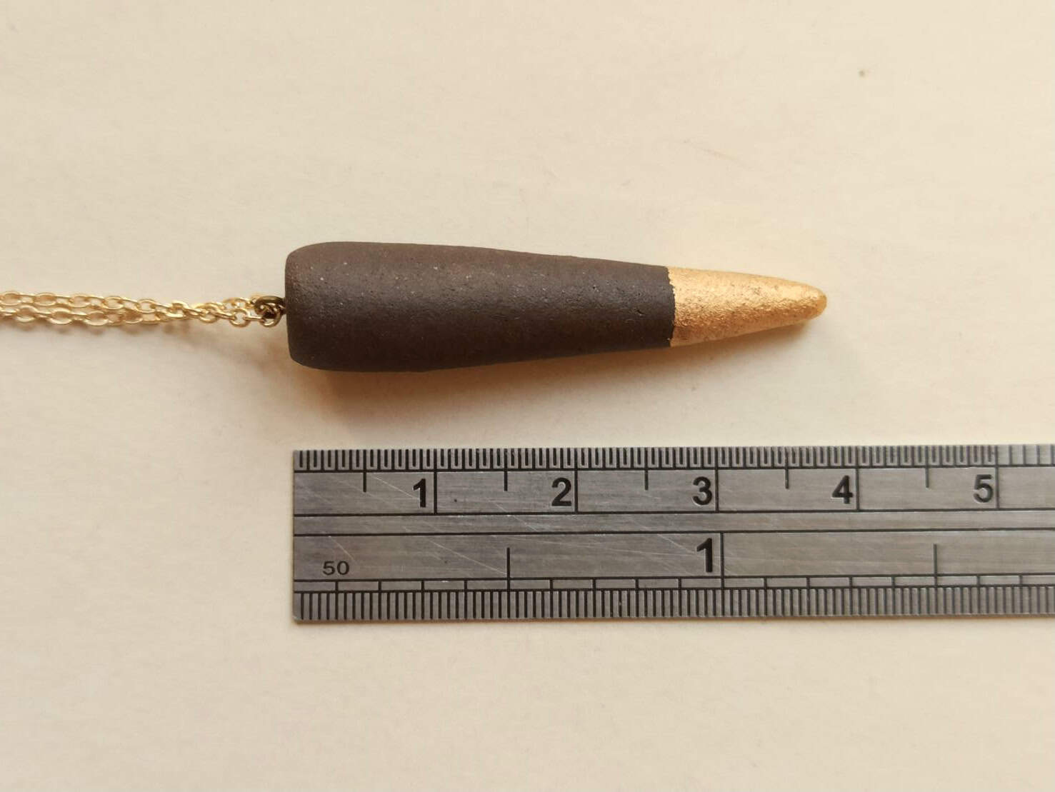 cone shape diffuser stone necklace