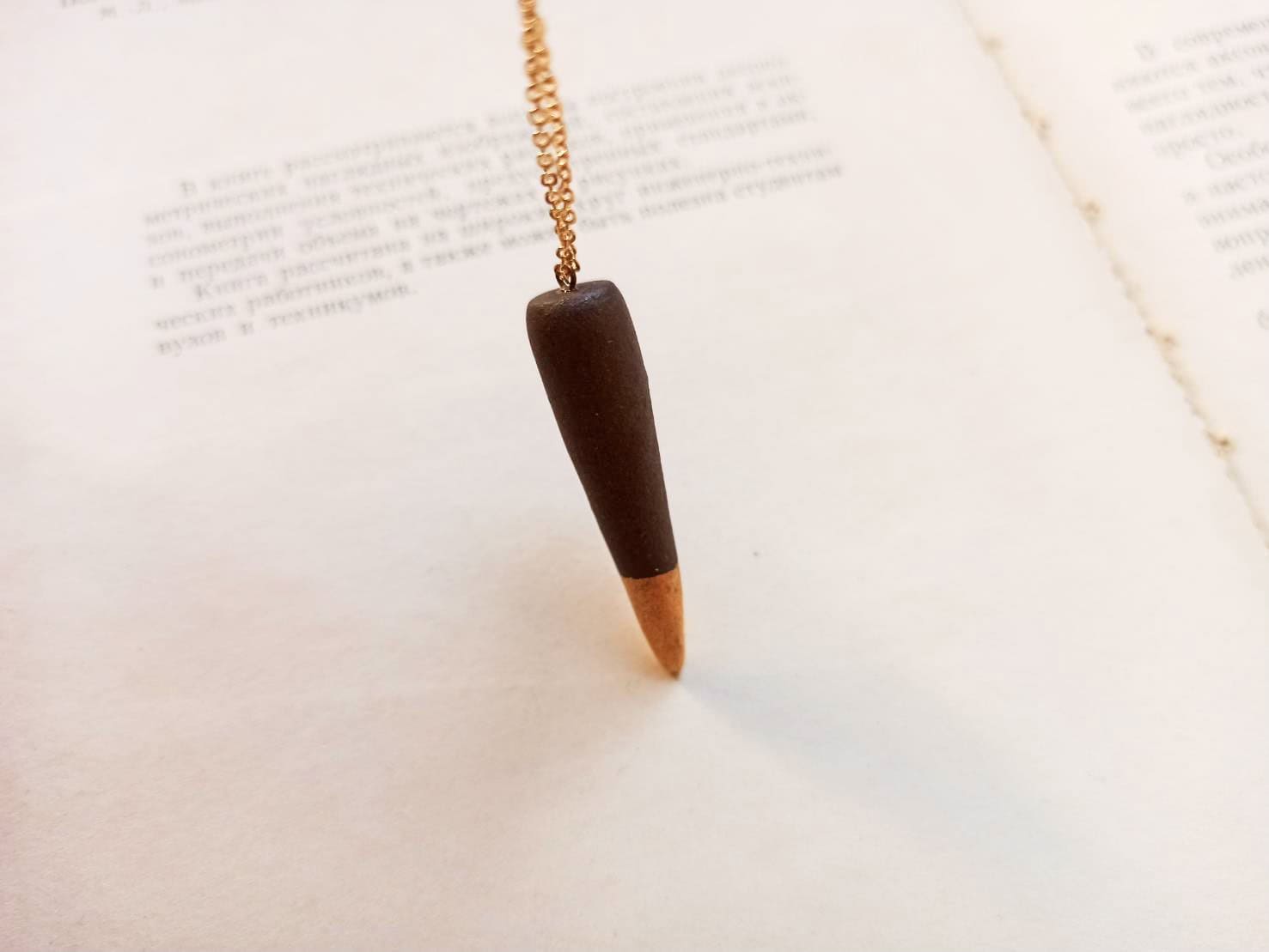 cone shape diffuser stone necklace