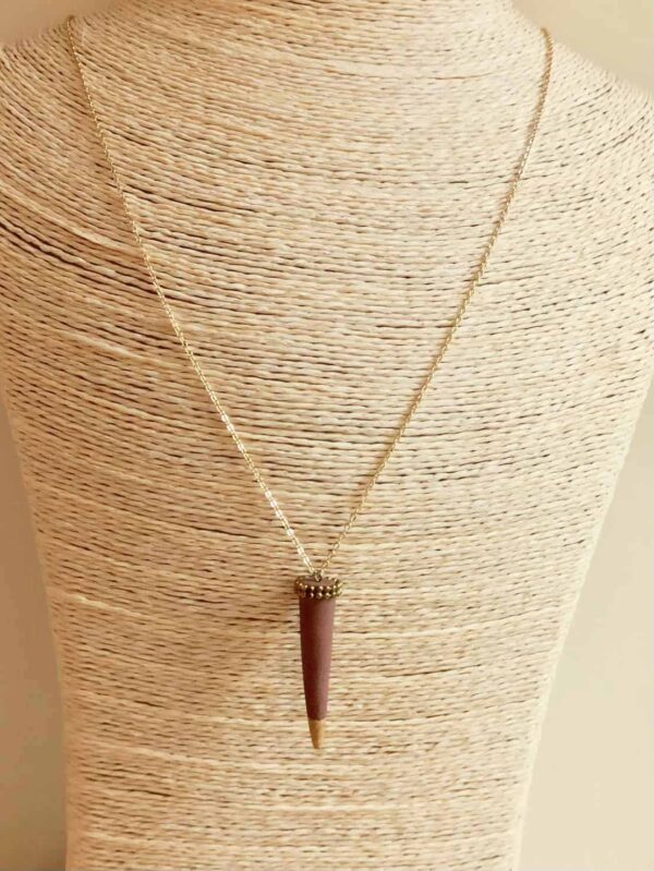 cone shape diffuser stone necklace