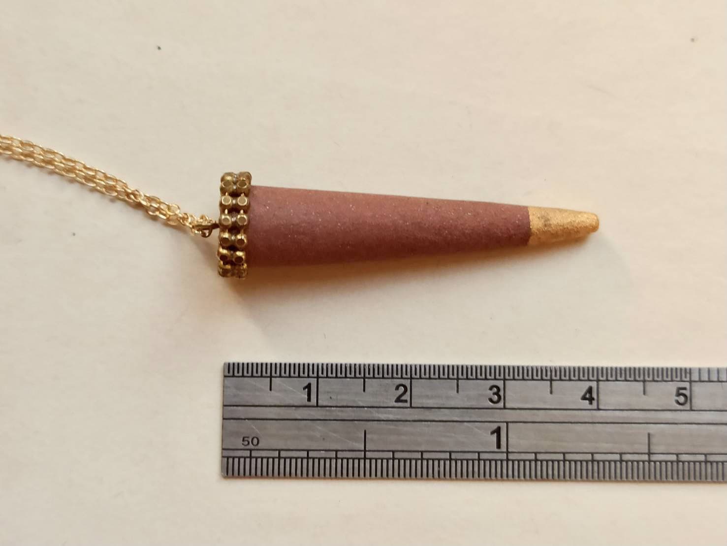 cone shape diffuser stone necklace