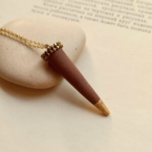 cone shape diffuser stone necklace