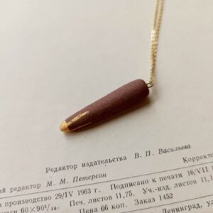 cone shape diffuser stone necklace