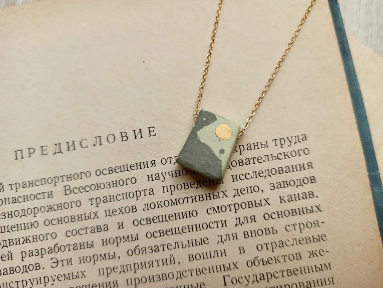 diffuser stone necklace