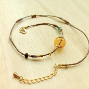 boho glass diffuser bracelet
