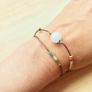 boho glass diffuser bracelet