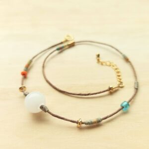 boho glass diffuser bracelet