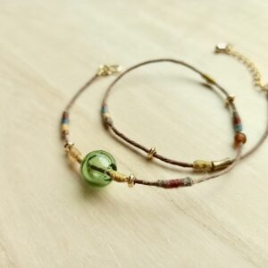 boho glass diffuser bracelet