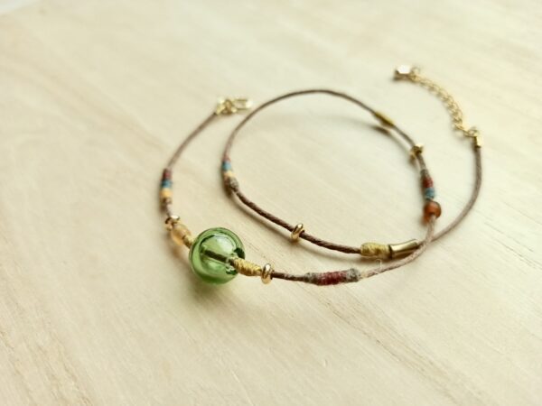 boho glass diffuser bracelet