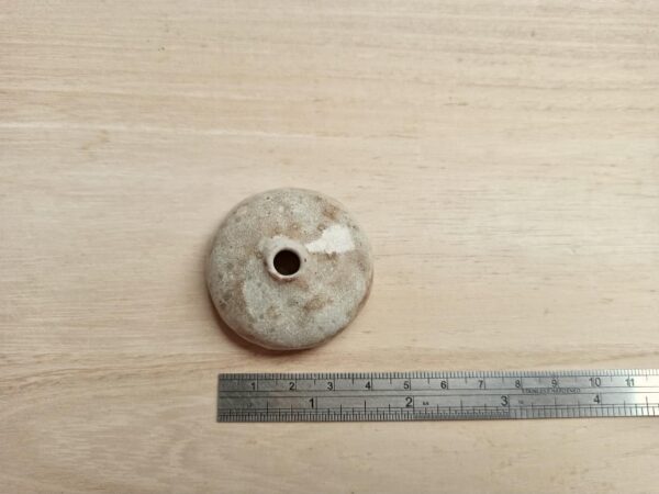 White flat vase