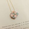 Irregular patchwork diffuser necklace