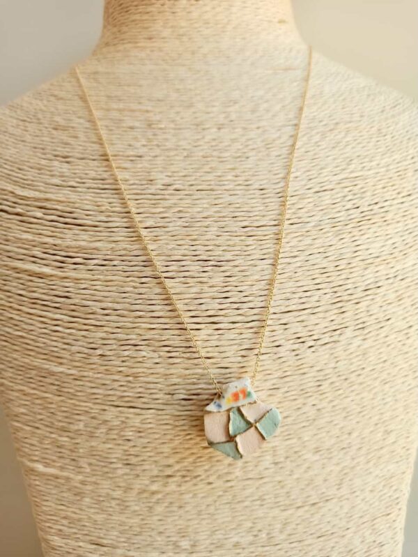 Irregular patchwork diffuser necklace
