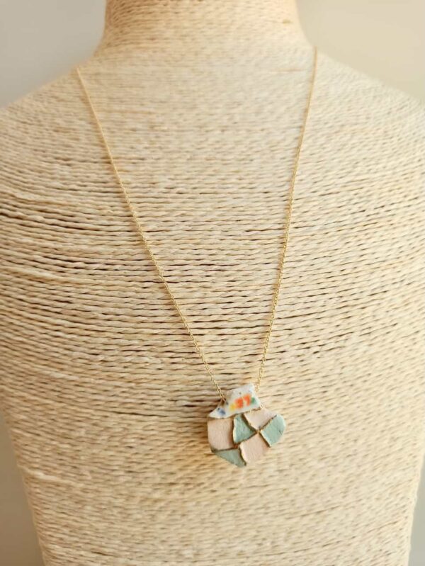 Irregular patchwork diffuser necklace