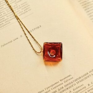 cool ice cube glass diffuser necklace