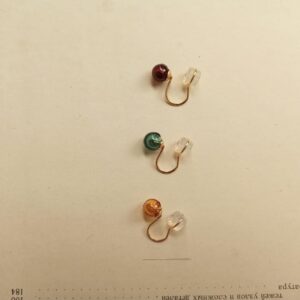 6mm small glass diffuser earrings