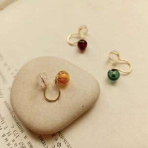 6mm small glass diffuser earrings