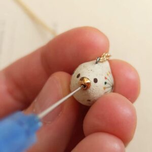 colour dotted bird ceramic diffuser necklace