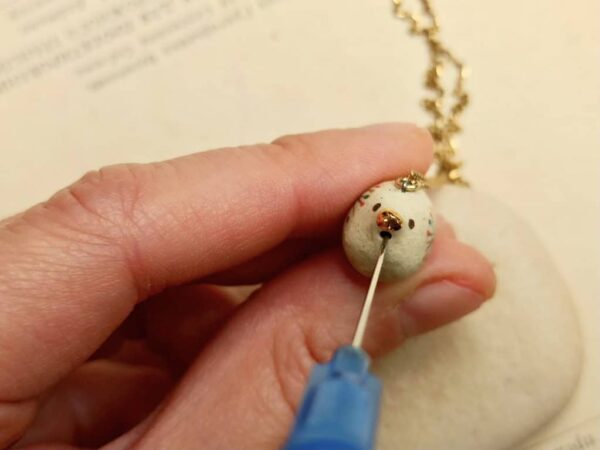 colour dotted bird ceramic diffuser necklace