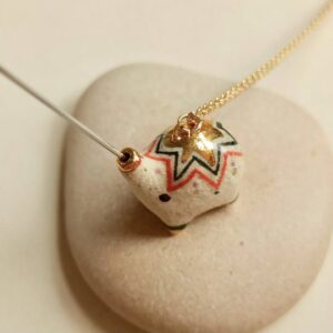 colour dotted elephant ceramic diffuser necklace-1