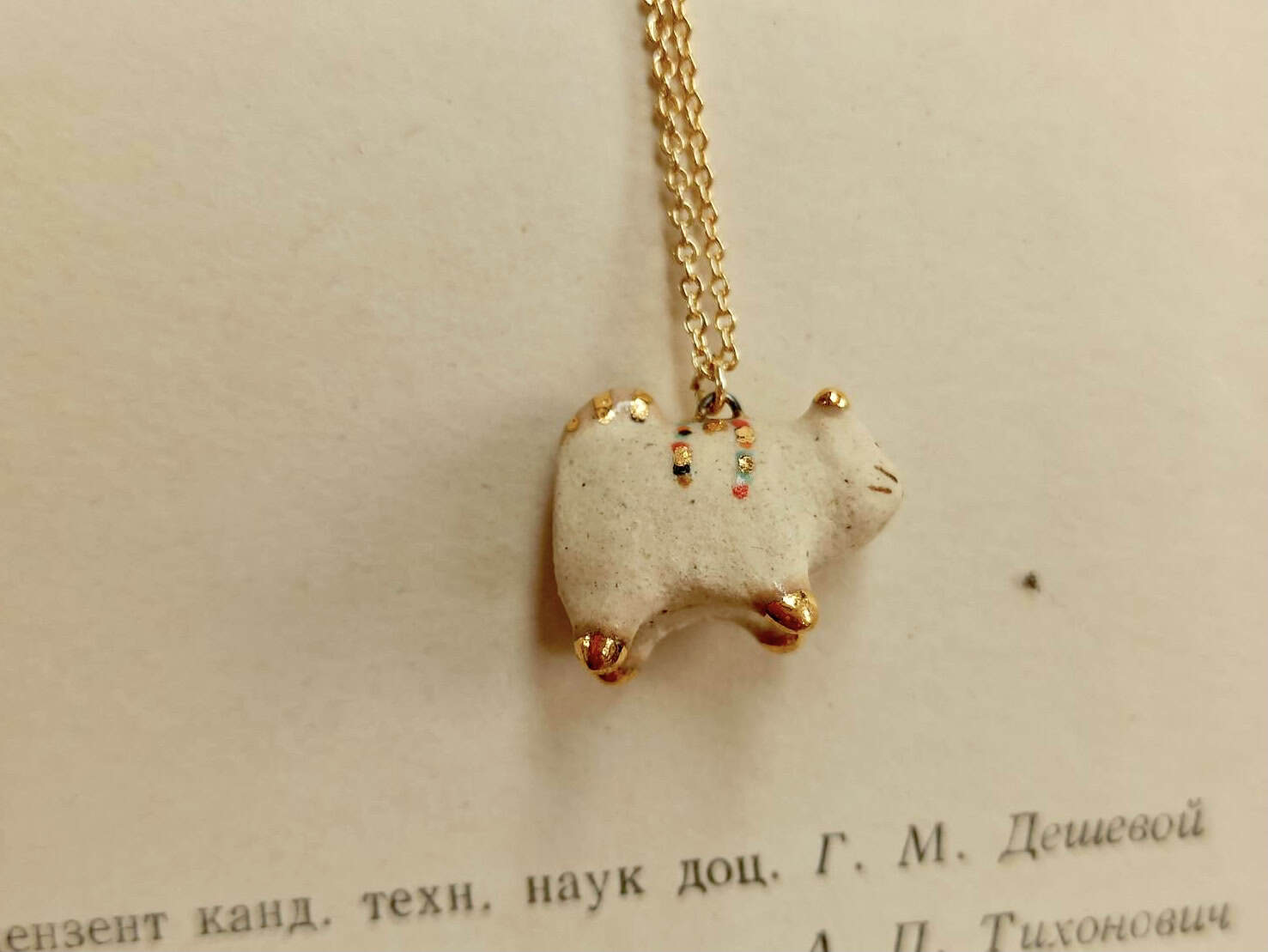 colour fatty cat ceramic diffuser necklace-1