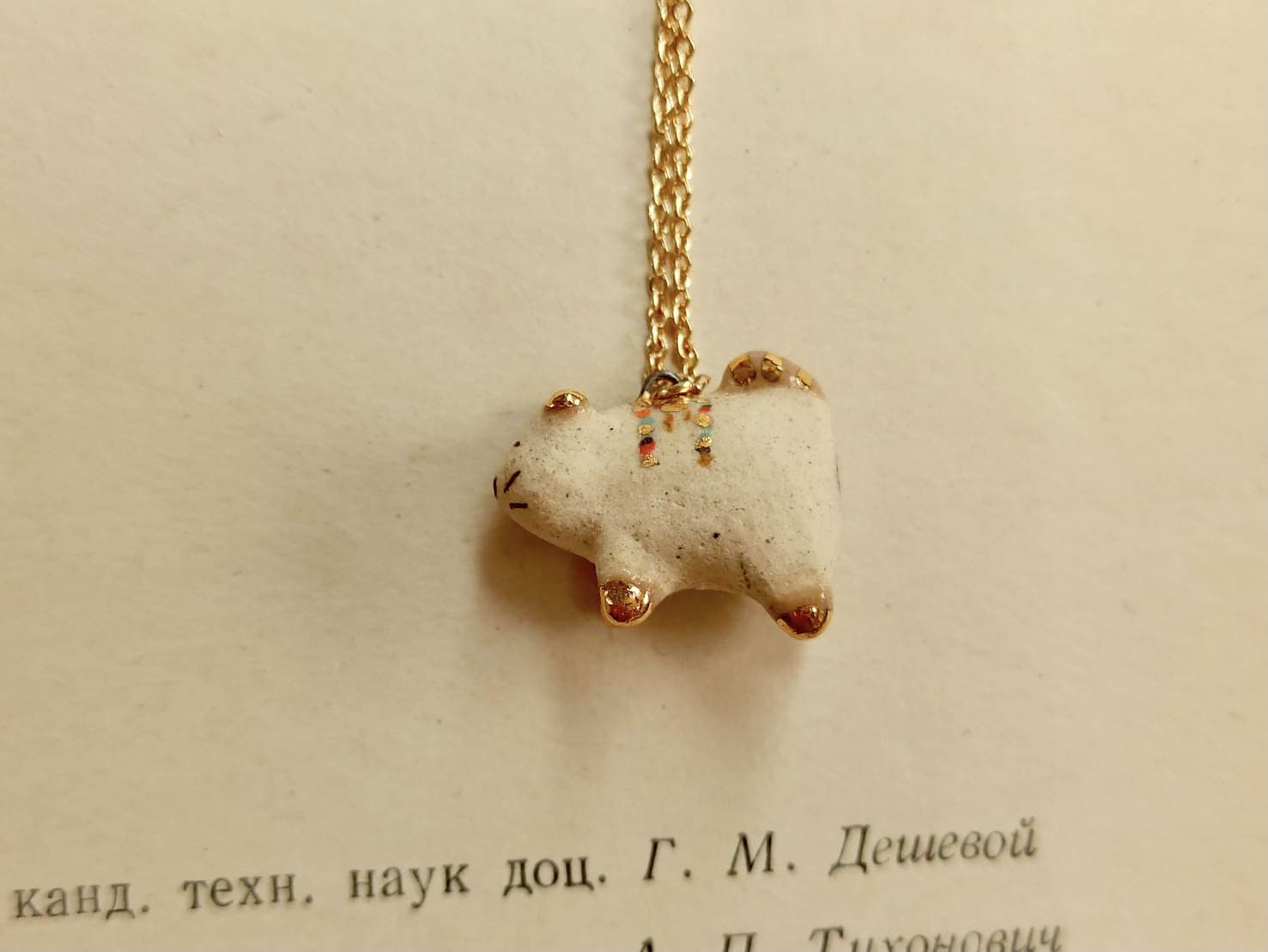 colour fatty cat ceramic diffuser necklace-1