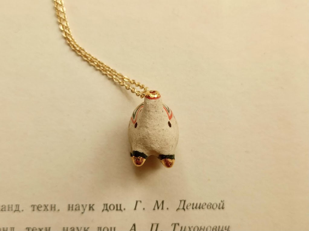 colour dotted elephant ceramic diffuser necklace-1