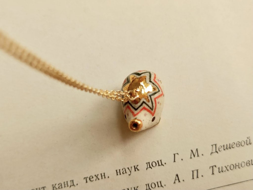 colour dotted elephant ceramic diffuser necklace-1