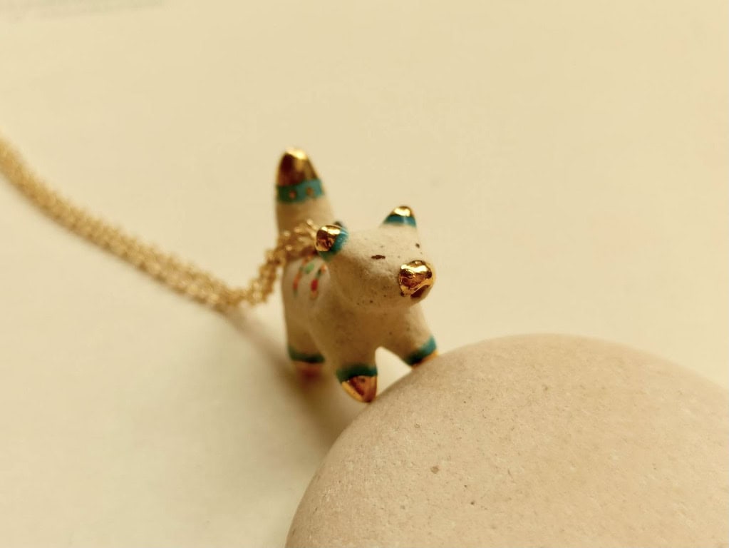 colour fox ceramic diffuser necklace-1