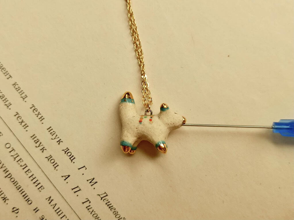colour fox ceramic diffuser necklace-1