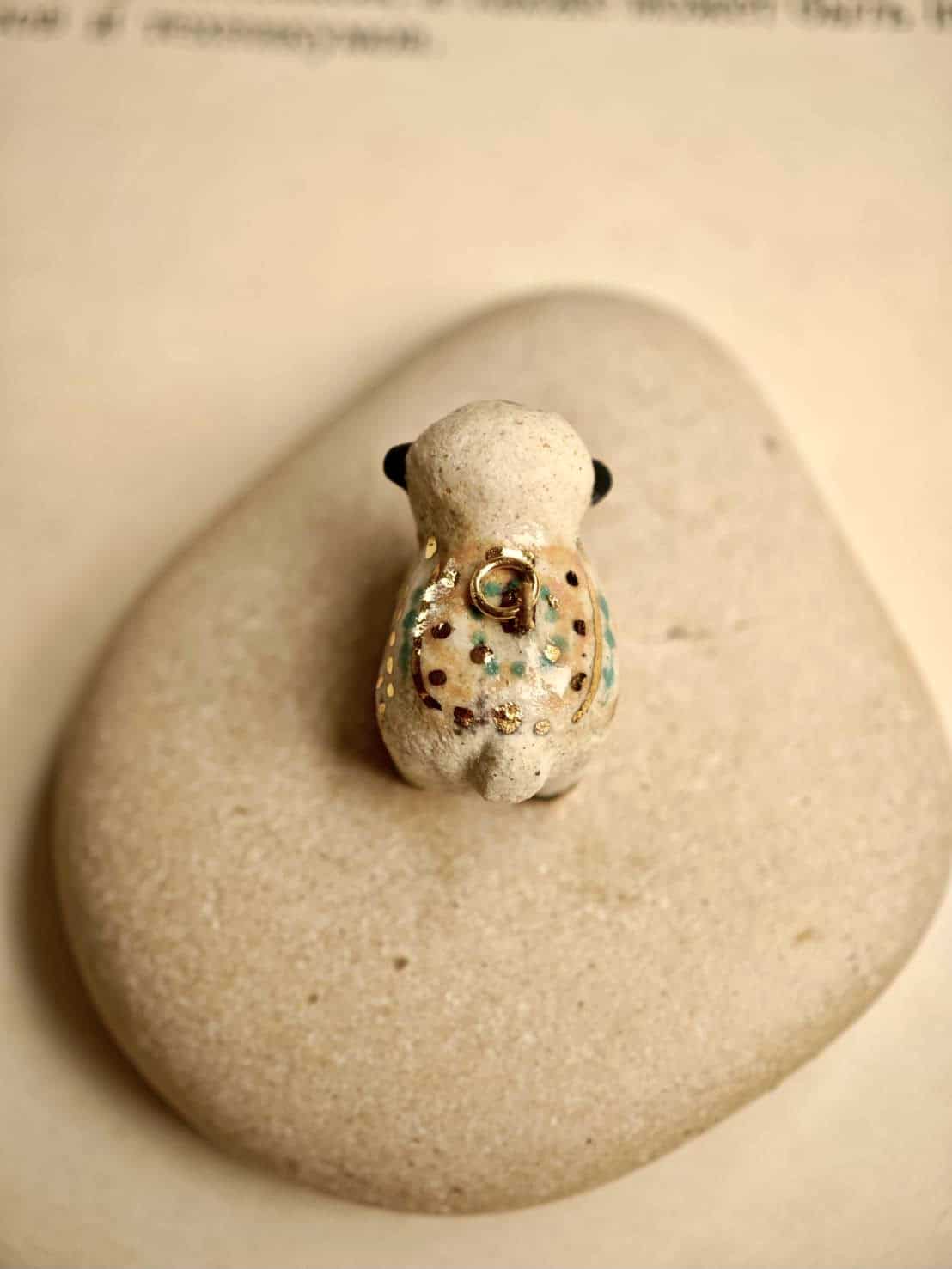 Refillable Blacknose Sheep Ceramic Diffuser Necklace for Essential Oils & Perfume