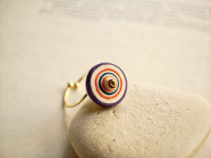 Colorful Spinning Top Essential Oil Diffuser Ring - Syringe-Injectable Design