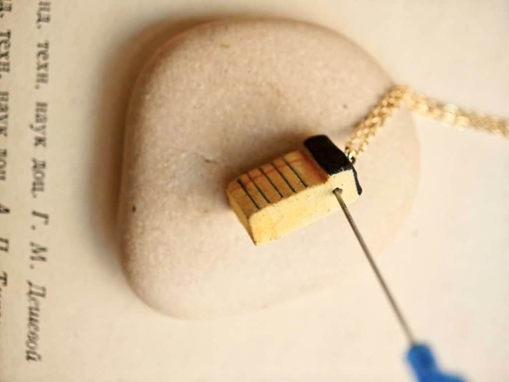 Yellow Notebook Essential Oil Diffuser Necklace