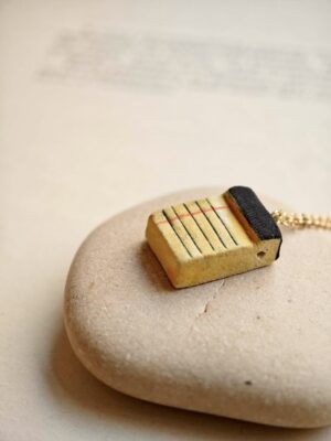 Yellow Notebook Essential Oil Diffuser Necklace