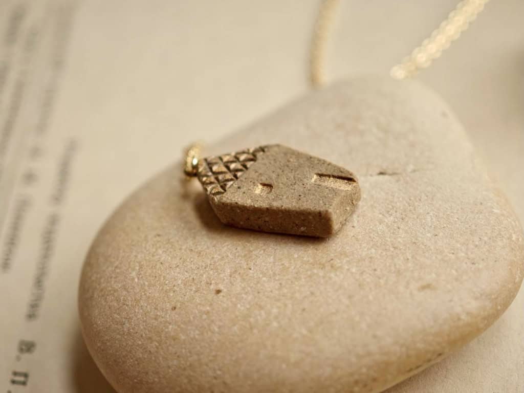 Brown Fairytale Tiny House Ceramic Essential Oil Diffuser Necklace