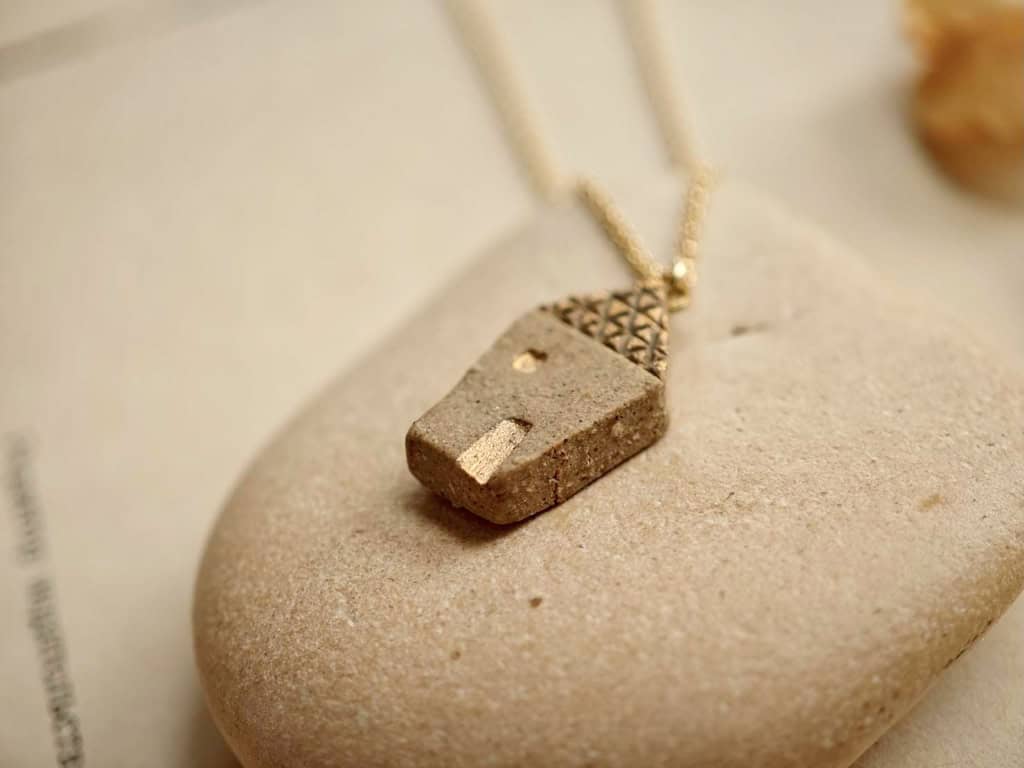 Brown Fairytale Tiny House Ceramic Essential Oil Diffuser Necklace