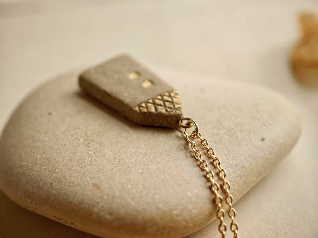 Brown Fairytale Tiny House Ceramic Essential Oil Diffuser Necklace