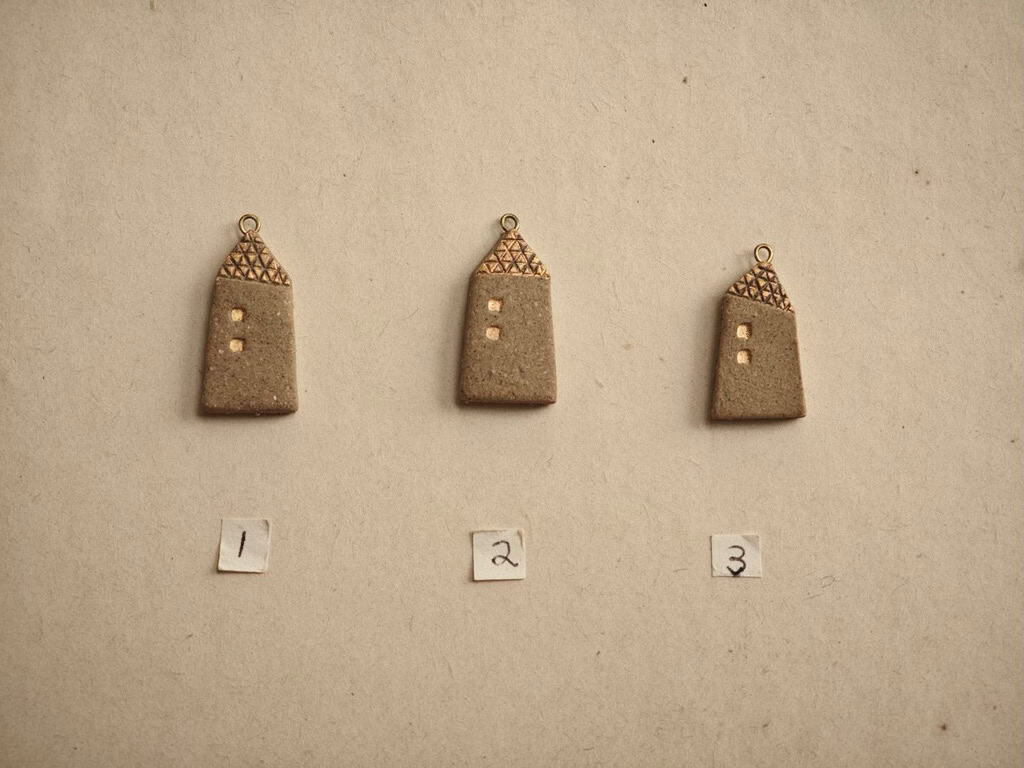 Brown Fairytale Tiny House Ceramic Essential Oil Diffuser Necklace