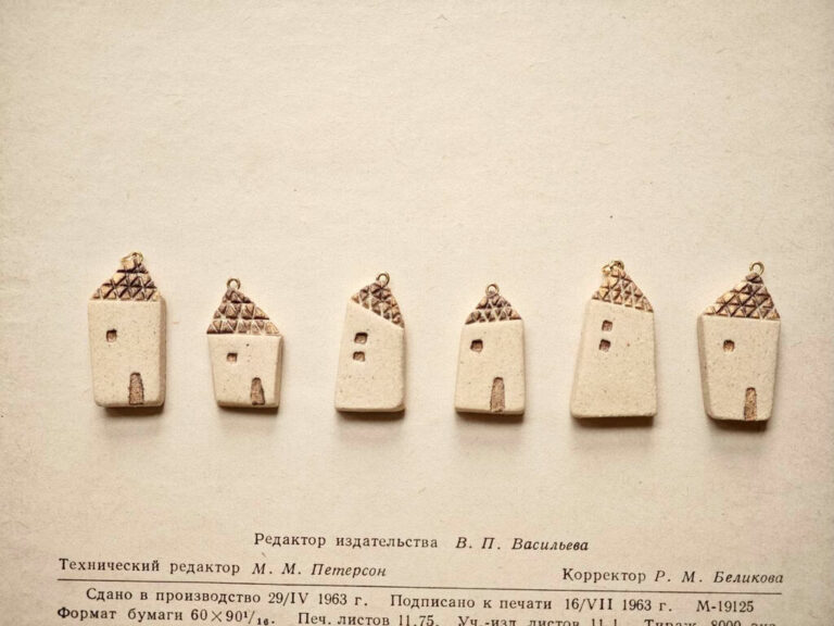 White Fairytale Tiny House Ceramic Essential Oil Diffuser Necklace